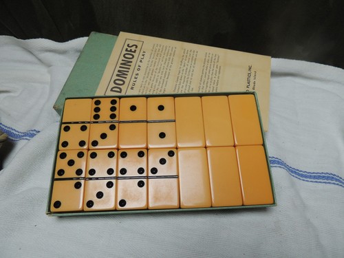 Vintage crisloid dominoes - vintage,