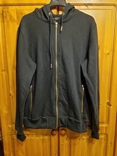 Men's D-Project Black Zip-Up Jacket Size Large Very Good Condition Zip Pockets