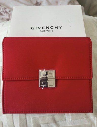 Givenchy satin red makeup bag - satin,
