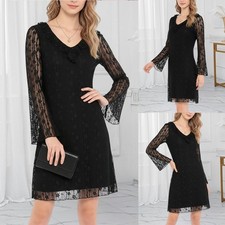 Women V Neck Sexy Lace Mini