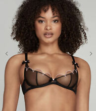 Agent Provocateur Lorna Demi Cup Plunge Set 34D AP 4 Black/Pink SOLD OUT