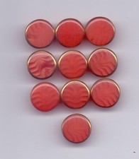 10 glass vintage buttons -