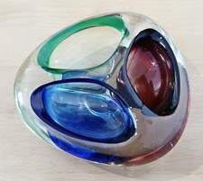 Vintage Tri Coloured Art Glass