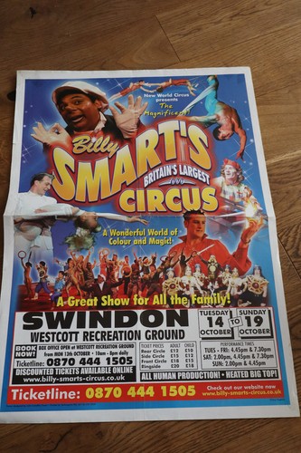 Billy smart circus - circus, poster