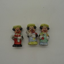 THREE VINTAGE “CHEF MICKEY MOUSE” DISNEY CERAMIC CAKE TOPPERS 1950/60's