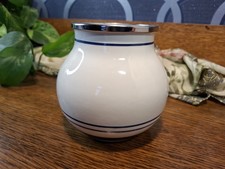 Ikea 189 14 Canister Blue Stripes Enamel Kitchen Storage Container No Lid