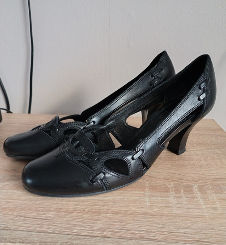 Ladies caprice black leather - ladies,