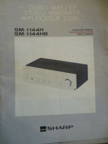 Sharp 1144h hb stereo - sharp, sm-1144h