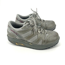 MBT Sport 04 Sliver Gray Performance Toning Shoes Lace Up Rocker heel Mens Uk 6