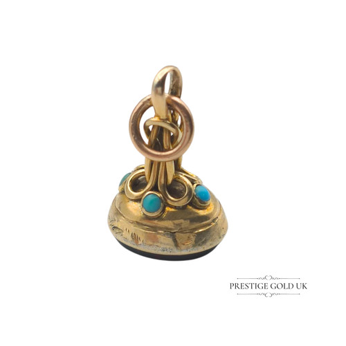 Antique 9ct gold bloodstone - 9ct,