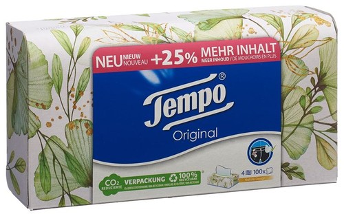 Tempo facial tissues box 100 - facial,