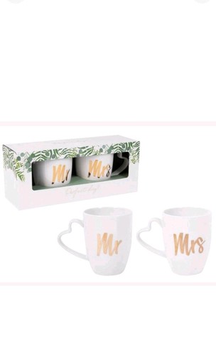 Mrs mugs wedding gift - mrs, set