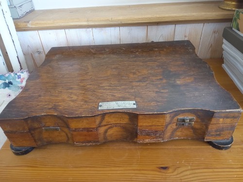 Vintage oak wooden lined - vintage,