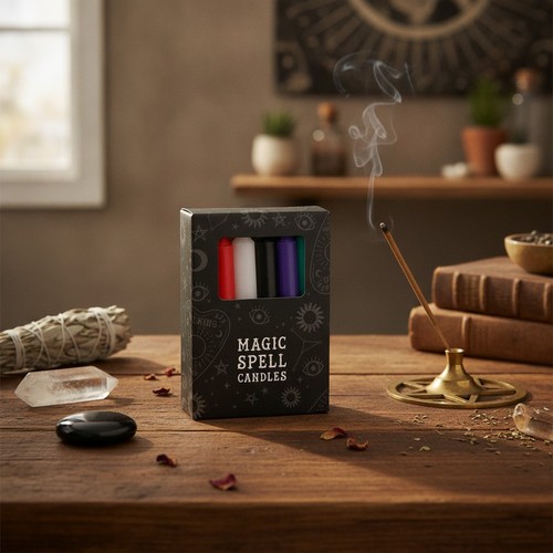 Mixed colour spell candles - spell, set