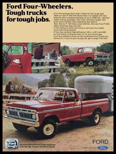 1977 ford wheel drive red - 4,