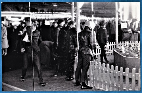 Large vintage photo - photo, leather