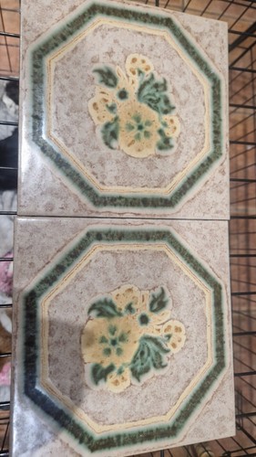 Pair vintage italian tiles - of,