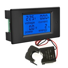 AC 80-260V 100A Voltage Current Power Energy Meter Voltmeter Ammeter Open  CT