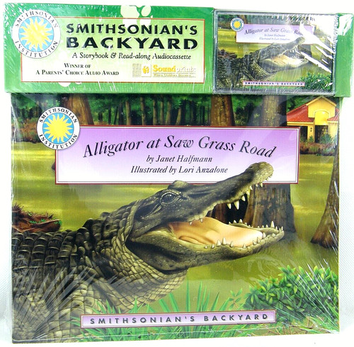 Alligator saw grass - road, by