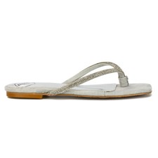 Womens Flat Diamante Sandals