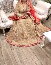Asian pakistani bridal wedding dress lengha