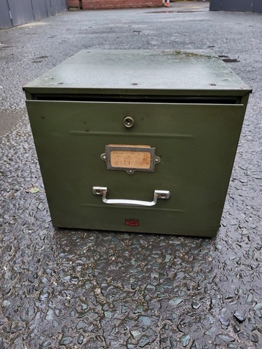 Vintage metal filing drawer - vintage,