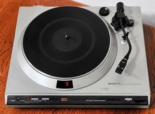 Denon DP-30L(S) Silver Turntable Record Player w/ Cartridge Tested Japan