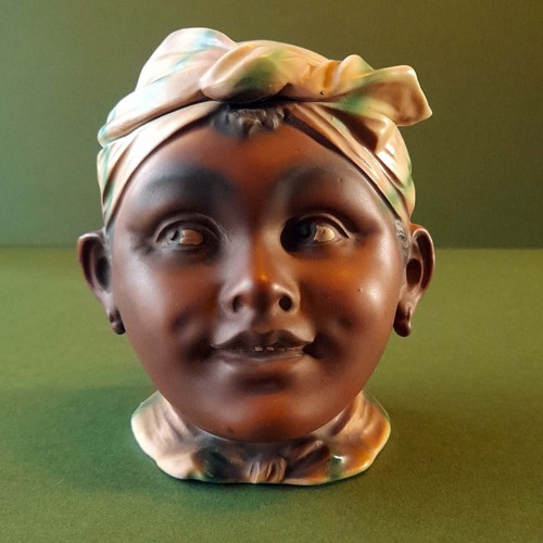 Antique tobacco jar bisque - jar:,