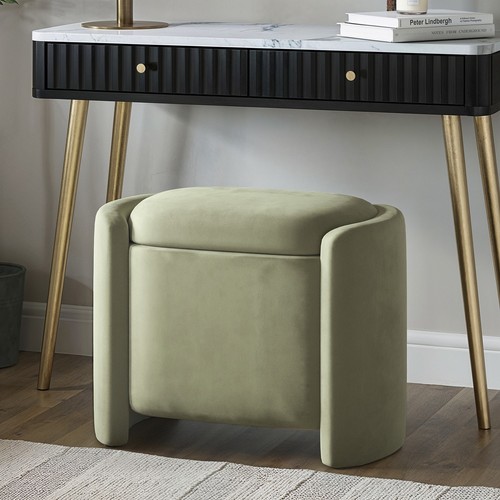 Sage velvet dressing table - sage,