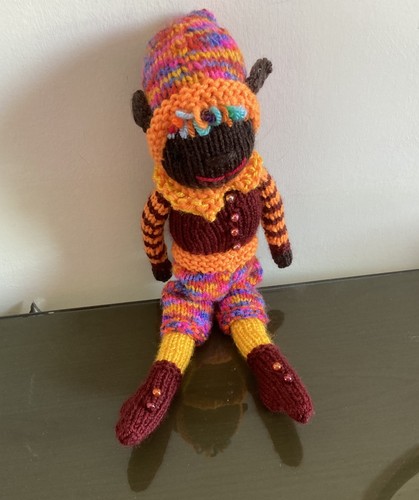 Homemade hand knitted elf - knitted, soft