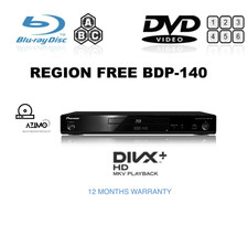 Pioneer BDP-140 3D SACD Multi Region Zone Free ABC DVD 1-6 DivX Blu-Ray Player