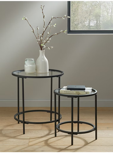 Side tables set black - tables, 2