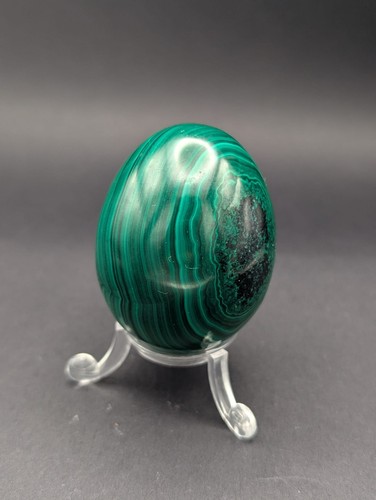 Green malachite egg with - malachite,