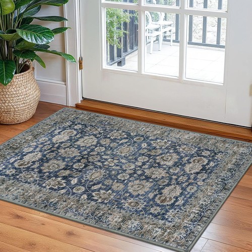 Floral entryway rug 2x3 - floral,