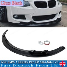 FOR BMW 3 SERIES E92 E93 M SPORT 335i FRONT SPLITTER LIP GLOSS BLACK LCI 2010-14