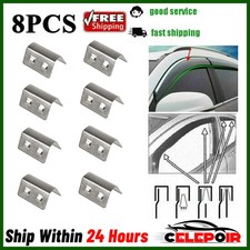 8x Wind Deflector Clips Car
