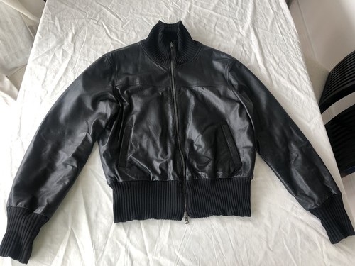 Emporio armani leather bomber - emporio,