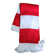 ABERDEEN FC SCARF RED AND WHITE BAR