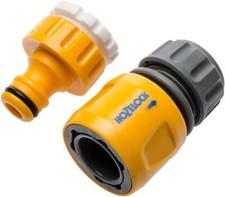 Hozelock Threaded Tap Connector 1/2" or 3/4" With 12.5mm Hose End Connector