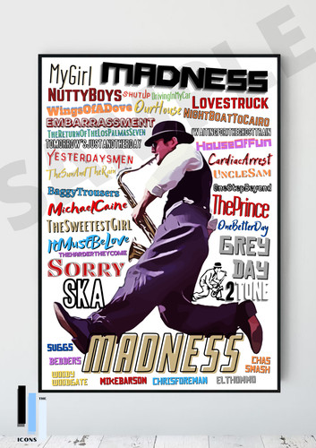 Madness pop art typography - art,
