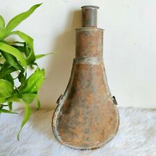Vintage Handcrafted Tin Gun Powder Flask Black Powder Bottle Collectibles T910
