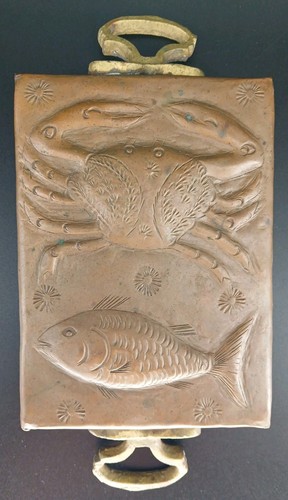Antique c1900 copper fish - copper,