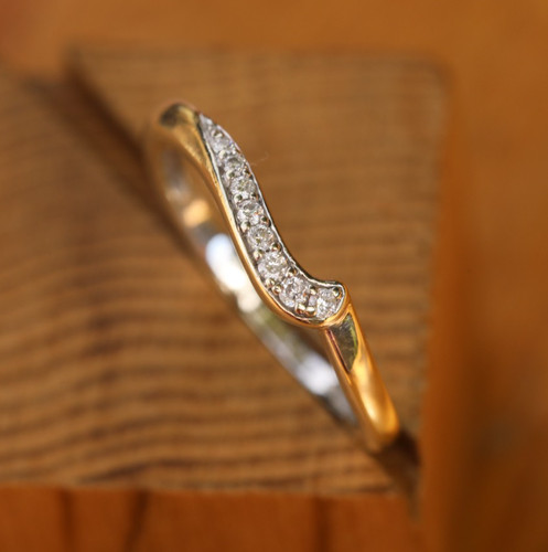 9ct solid white - solid, wishbone