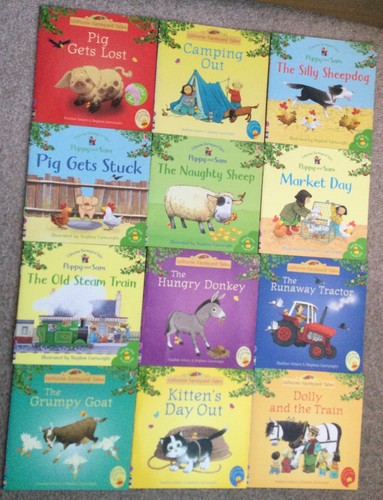 12x books usborne farmyard - 12x,