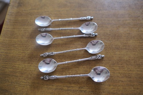 Silver apostle teaspoons - teaspoons,