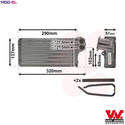 Heat exchanger interior - exchanger,