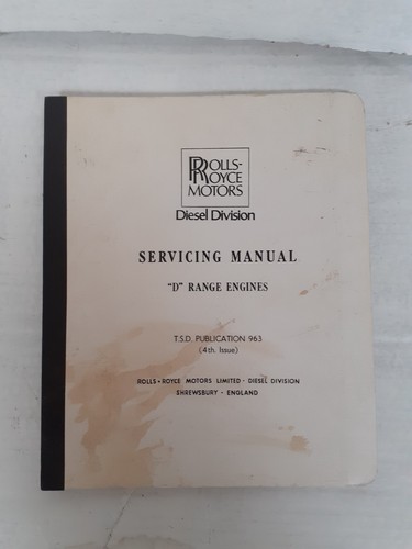 Rolls royce servicing manual - rolls,