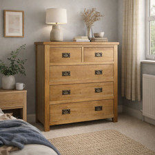Oak chest drawers - chest, –