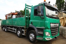 2018 DAF CF  8X2 DROP SIDE TRUCK WITH REMOTE CONROLLED BRICK GRAB CRANE CORMAGH
