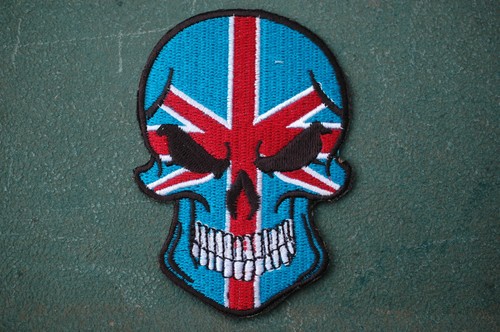 Union skull iron sew on - skull, iron/sew